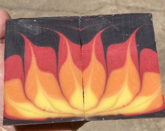 Handmade Campfire Soap, Vegan, with Shea Butter, Palm Oil Free