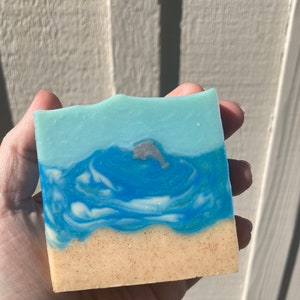 Jumping Dolphin Soap, Vegan, with Shea Butter and Coconut Milk, Handmade Artisan Soap