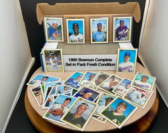 1990 Bowman Complete Baseball Set in Pack Fresh New Condition. 528 Card Set. Frank Thomas, Sosa, Walker Rookies. Includes 12 Card Insert Set