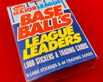 Pristine 1988 Fleer Baseball’s League Leaders Factory Sealed Set | 44 Cards + 6 Stickers | McGwire, Gwynn, Boggs, Schmidt Vintage Cards Set.