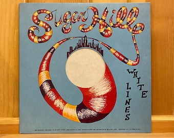 Sugar Hill Gang Vinyl 1983 12" Single LP White Lines (Don't Don't Do It) Near Mint Album with Rare Custom Artist Cover--CommonManCards