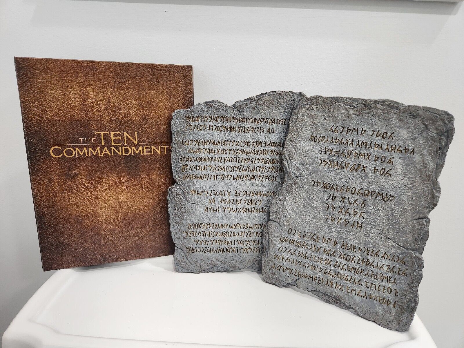 Ten Commandments Shadow Box The Ten Commandments Moses ABC-TV Mini-series DVD Box Set With Stone ...