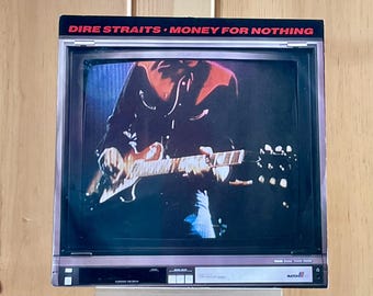 Dire Straits Vinyl 1985 Money For Nothing 7" Record Single 45 RPM Play Tested Near Mint Condition Mark Knopfler Sting CommonManCards.