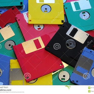 3.5" Floppy IBM Formatted 2HD High Density Diskettes. Vintage Working Blank "Like New" Formated Various Colors Pick from Menu Custom Orders