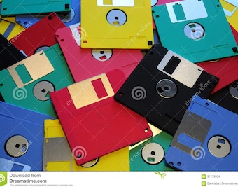 3.5" Floppy IBM Formatted 2HD High Density Diskettes. Vintage Working Blank "Like New" Formated Various Colors Pick from Menu Custom Orders