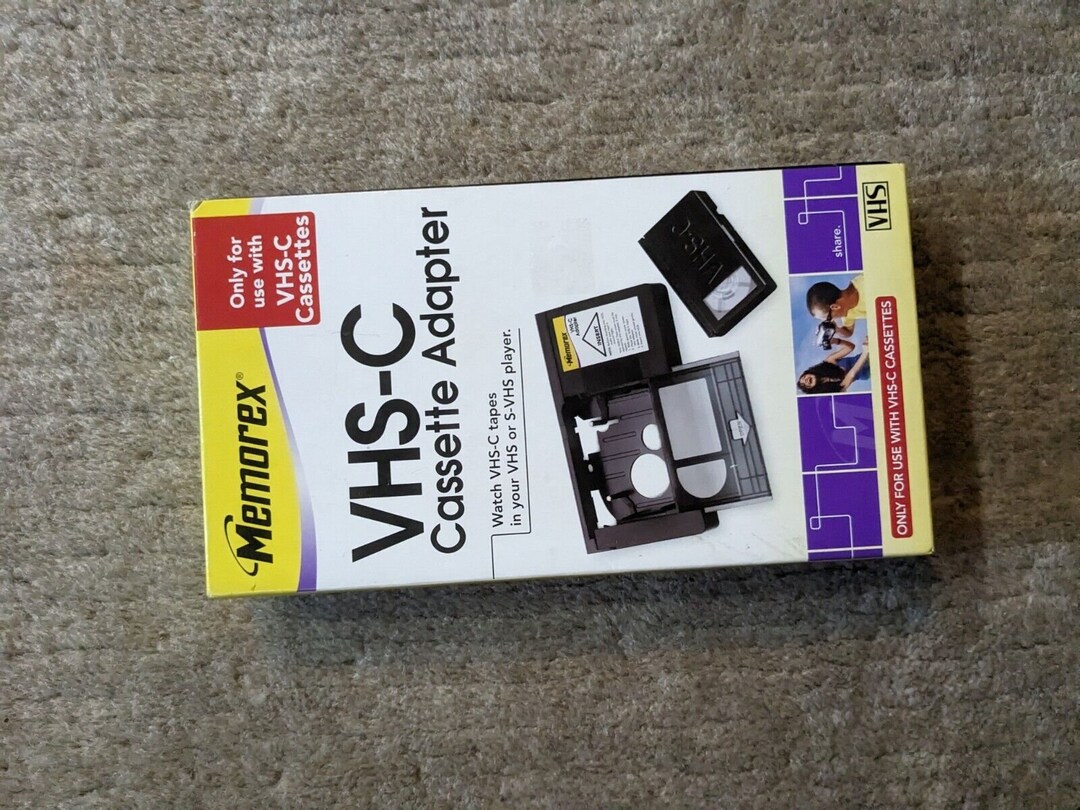 Memorex VHSC Cassette Tape Adapter VHSC to VHS or Svhs Vcr Etsy