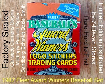 Vintage 1987 Fleer Baseball's Award Winners Factory Sealed Set - Complete 44 Cards + 6 Stickers! - Etsy Vintage 1987 Fleer Baseball's Award Winners Factory Sealed Set - Complete 44 Cards + 6 Stickers! - Etsy
