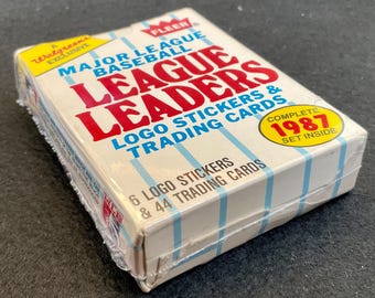 1987 Fleer League Leaders Baseball's Factory Sealed Set of 44 Cards +6 Logo Stickers Original Owner.Guaranteed UnSearched Mint RARE Vintage.