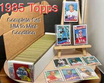 1985 Topps Baseball Complete Hand Collated Set in NM to Mint Condition Includes USA Team Mark McGwire, KIrby Puckett, Roger Clemens Rookies