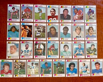 1973 Topps Football Cards 29(Card) Lot in EX Condition Features 3 Hall of Famers Joiner, Adderley, Kelly, Bubba Smith Vintage CommonManCards