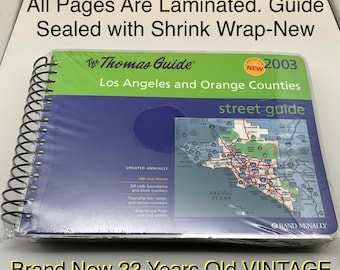 2003 Thomas Guide.All Pages are Laminated Top Quality Brand New and Sealed. 23 Years Old Vintage find. Rare Collectors item.