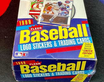 1988 Fleer Baseball Wax Box Sealed from Case Untouched Tom Glavine Edgar Martinez Rookie. Many HOF Players Possible All-Star Insert Cards.