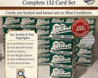 One-1987 Topps Traded Baseball Sealed Set from Sealed Case, Guaranteed Unsearched Greg Maddux Fred McGriff Rookies PSA 10? CommonManCards