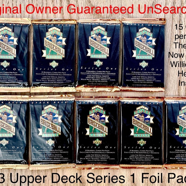 1993 Upper Deck Baseball Foil Packs Series One Choose How Many Fixed Shipping Possible Chipper Jones & Mike Piazza Rookie. Random Inserts