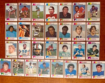1973 Topps Football Cards 29(Card) Lot in EX Condition Features 3 Hall of Famers Joiner, Adderley, Kelly, Bubba Smith Vintage CommonManCards