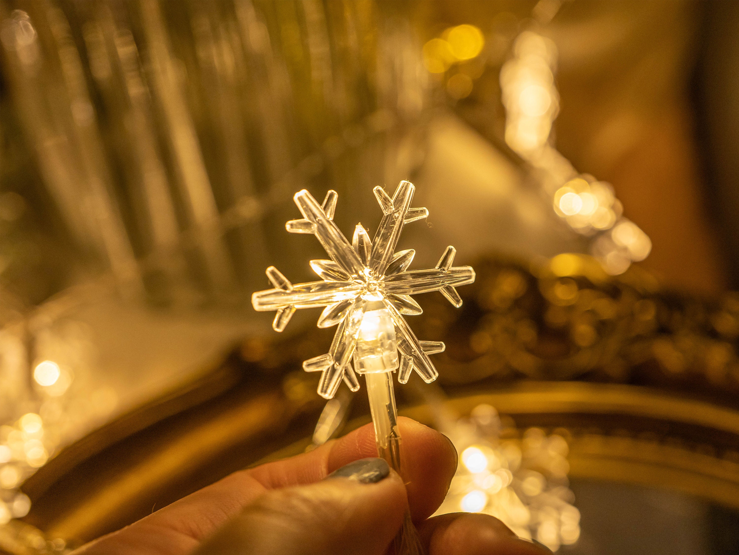 Small 2024 snowflake lights