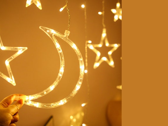 Moon and sale star fairy lights