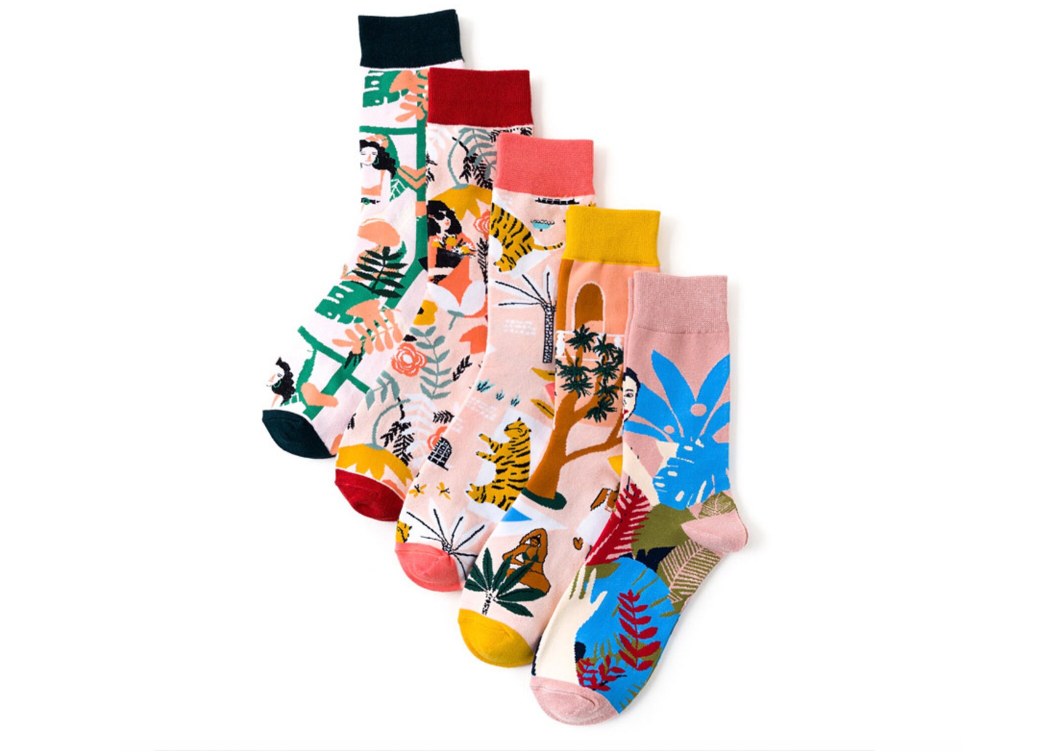 Women's Funky Socks Men Sockschic Socksplant Socks Etsy