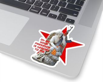 Angel Holding AK47 Kalashnikov Kiss-Cut Stickers