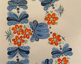 Scandinavian Folk Monogram "B"