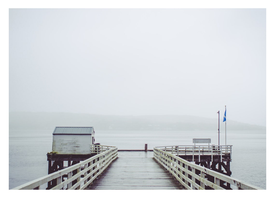 BLAIRMORE PIER Loch Long, Blairmore, Argyll. Fine Art Print, Scotland