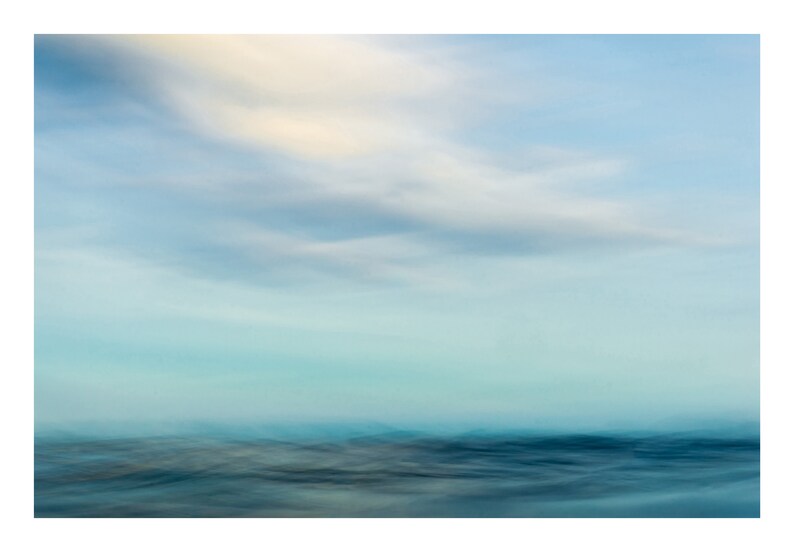 MOTION NO.3 Long Exposure In Water Seascape, Cullercoats Bay, North East England. Photographic Giclee Print A4, A3, A2. image 2