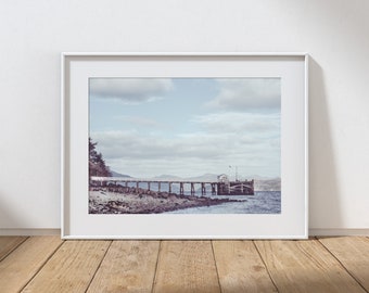 BLAIRMORE PIER -  Loch Long, Blairmore, Argyll. Fine Art Print, Scotland, Scottish West Coast. Photographic Giclee Print A4, A3, A2.