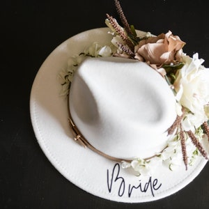 The Boho Bride Bohemian Bridal Hat White