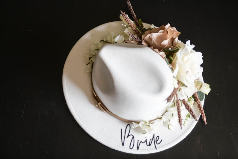 The Boho Bride Bohemian Bridal Hat White