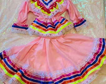 Mexican Dress Size 14 Dark Purple Jalisco Dress - Etsy