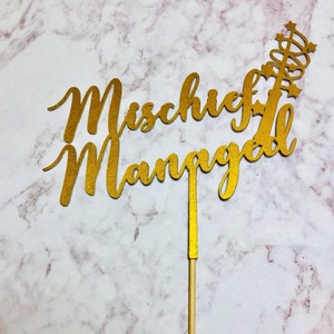 DIGITAL FILE Mischief Managed Cake Topper SVG