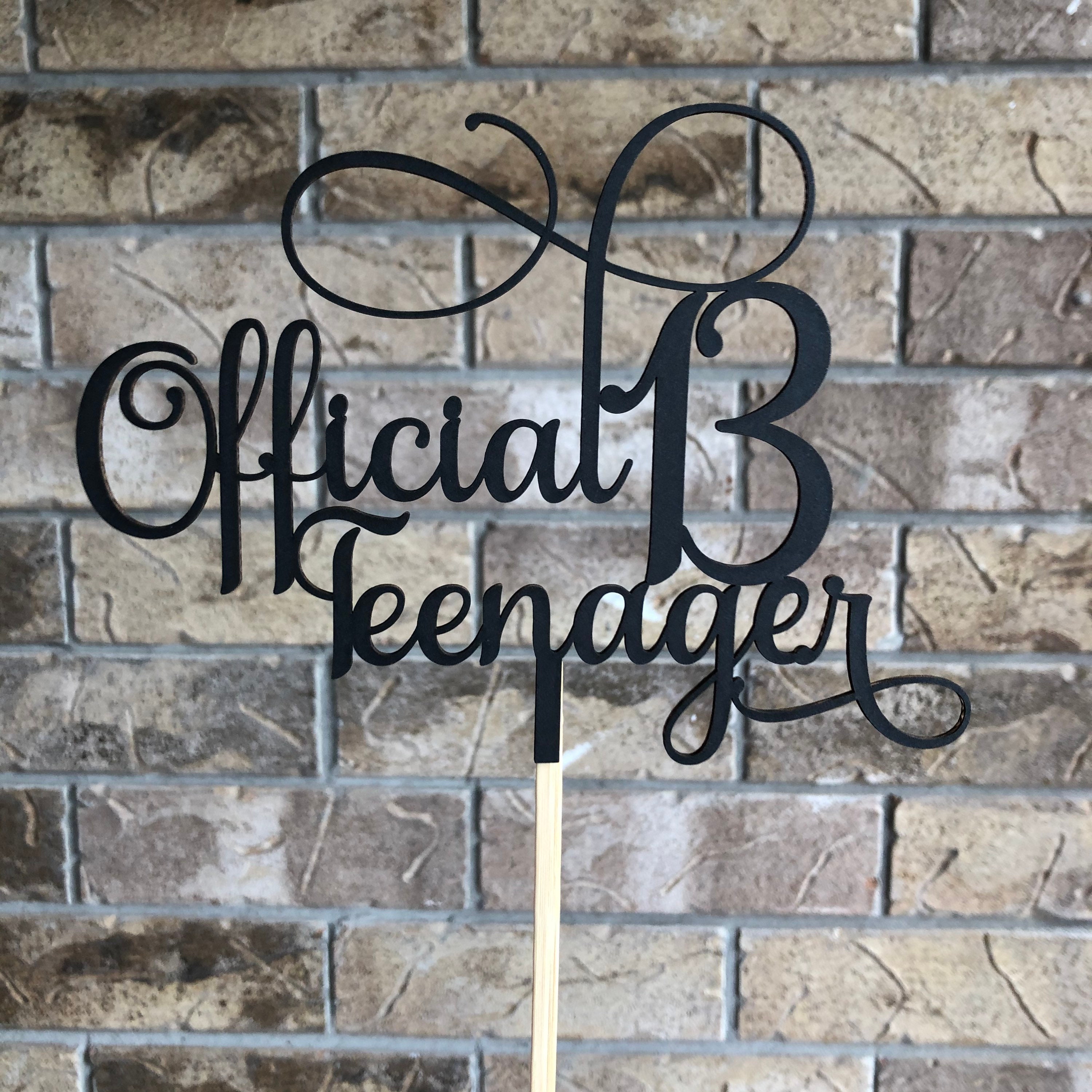 DIGITAL FILE - Official Teenager Cake Topper - Etsy