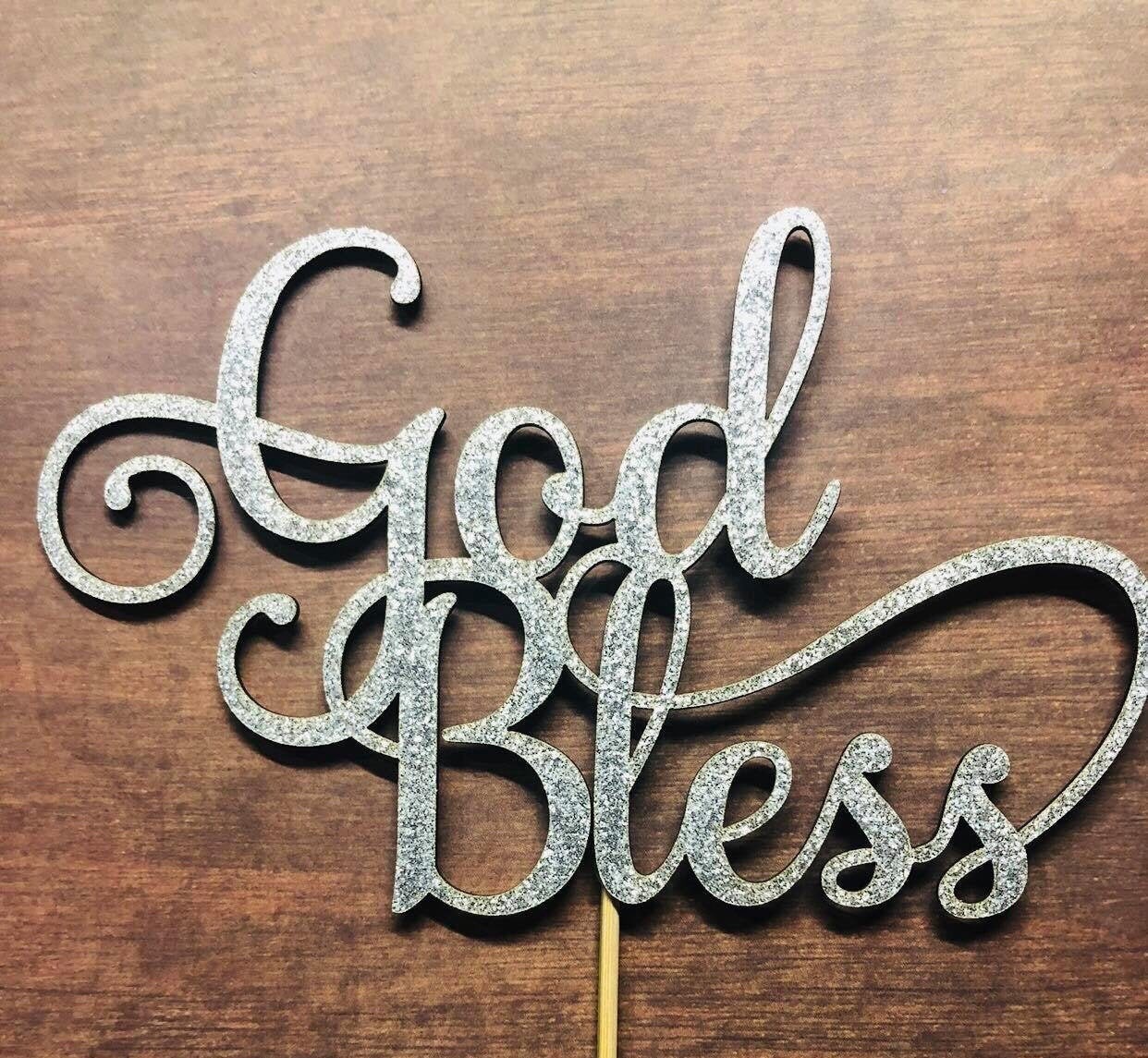 DIGITAL FILE God Bless Cake Topper SVG - Etsy