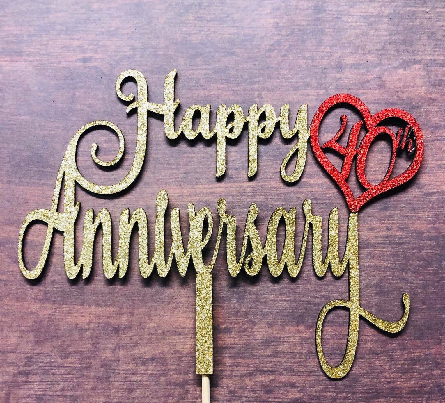 Download DIGITAL FILE 40th Anniversary Cake Topper SVG | Etsy