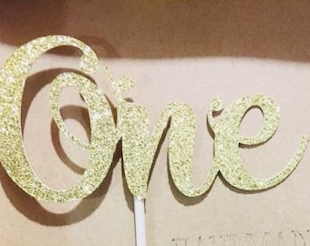 DIGITAL FILE One Cake Topper - SVG