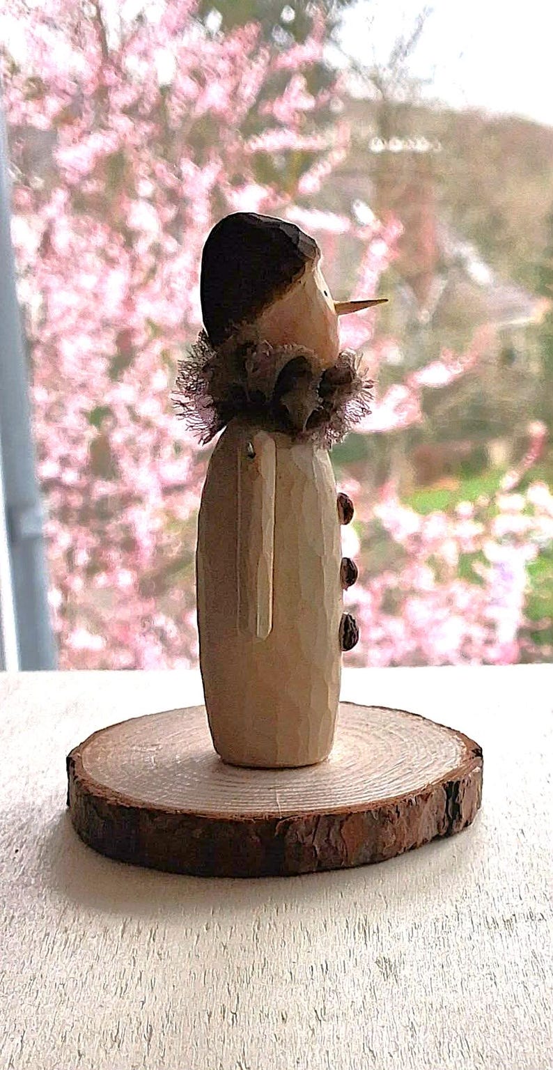 Hand Carved Wooden Pinocchio Figurine – 10cm Rustic Folk Art Puppet ...