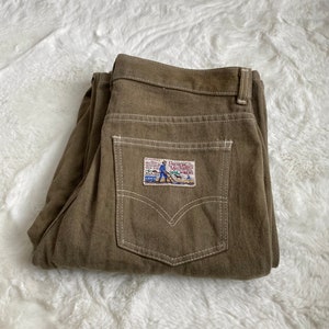 70er Vintage Levi&#39;s Plow Boy Weiche Wildleder Hose
