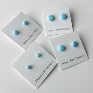 Breakfast at Tiffany&#39;s Handmade Polymer Clay Studs