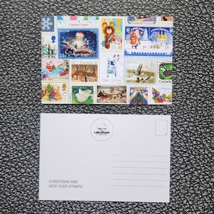 Cartes postales "Timbres" Christmas & New Year