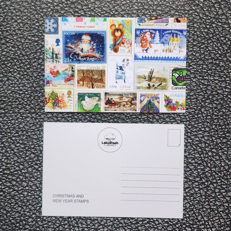Cartes postales "Timbres" Christmas & New Year