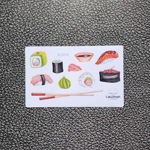 Feuille d'autocollants « Sushi »