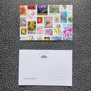 Cartes postales "Timbres" Flower