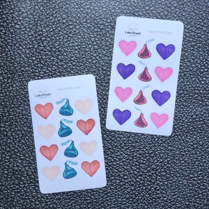 Feuille d'autocollants « Saint-Valentin »