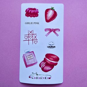 Feuille d'autocollants « Girlie Pink »