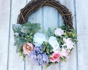 Everyday Peony Wreath, Hydrangea Wreath, Wreaths With Roses and Ranunculus, Greenery Wreath With Flowers, Boxwood Wreath, Spring Wreaths