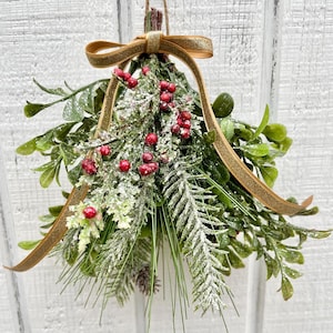 Hanging Christmas Mistletoe, Artificial Mistletoe, Stocking Stuffer, Fake Mistletoe Decoration, Mistletoe Ornament, Holiday Gift
