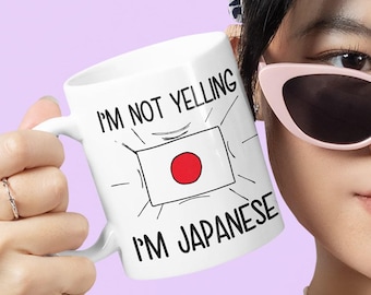 Funny Japanese Coffee Mug: Japan Flag Gift
