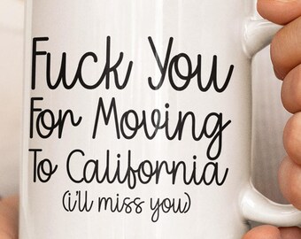 Verhuizen naar Californië cadeau, grappige Californië koffiemok, nieuwe staat verhuizing aanwezig