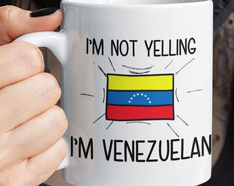 Caneca de café venezuelana, bandeira venezuelana, lembrança da Venezuela