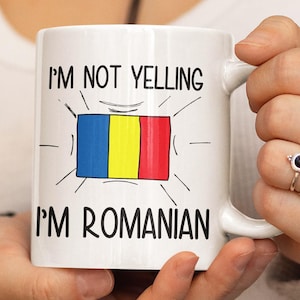 Gift For Romanian, Funny Romanian Coffee Mug, Romania Gift, Romanian Flag Romania Souvenirs, Romanian Birthday Gift